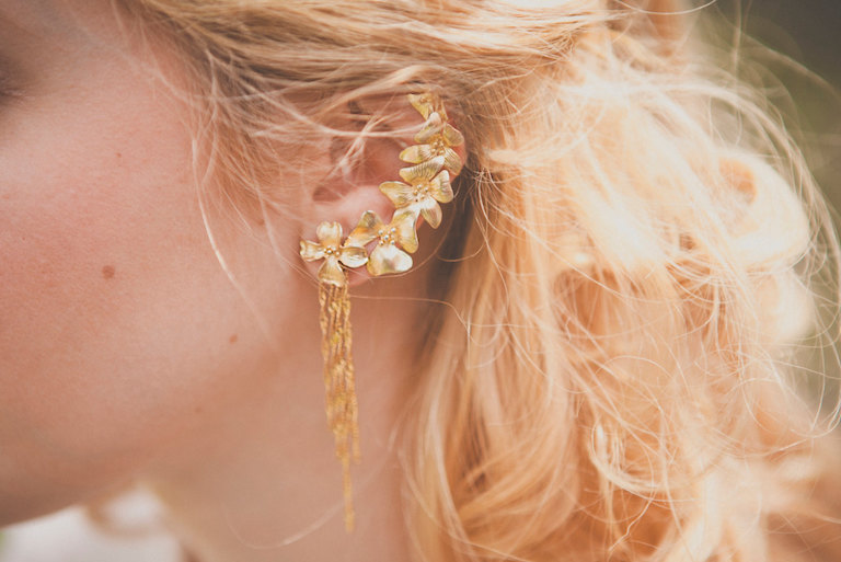 Etsy Ear Cuffs Gold Flowers