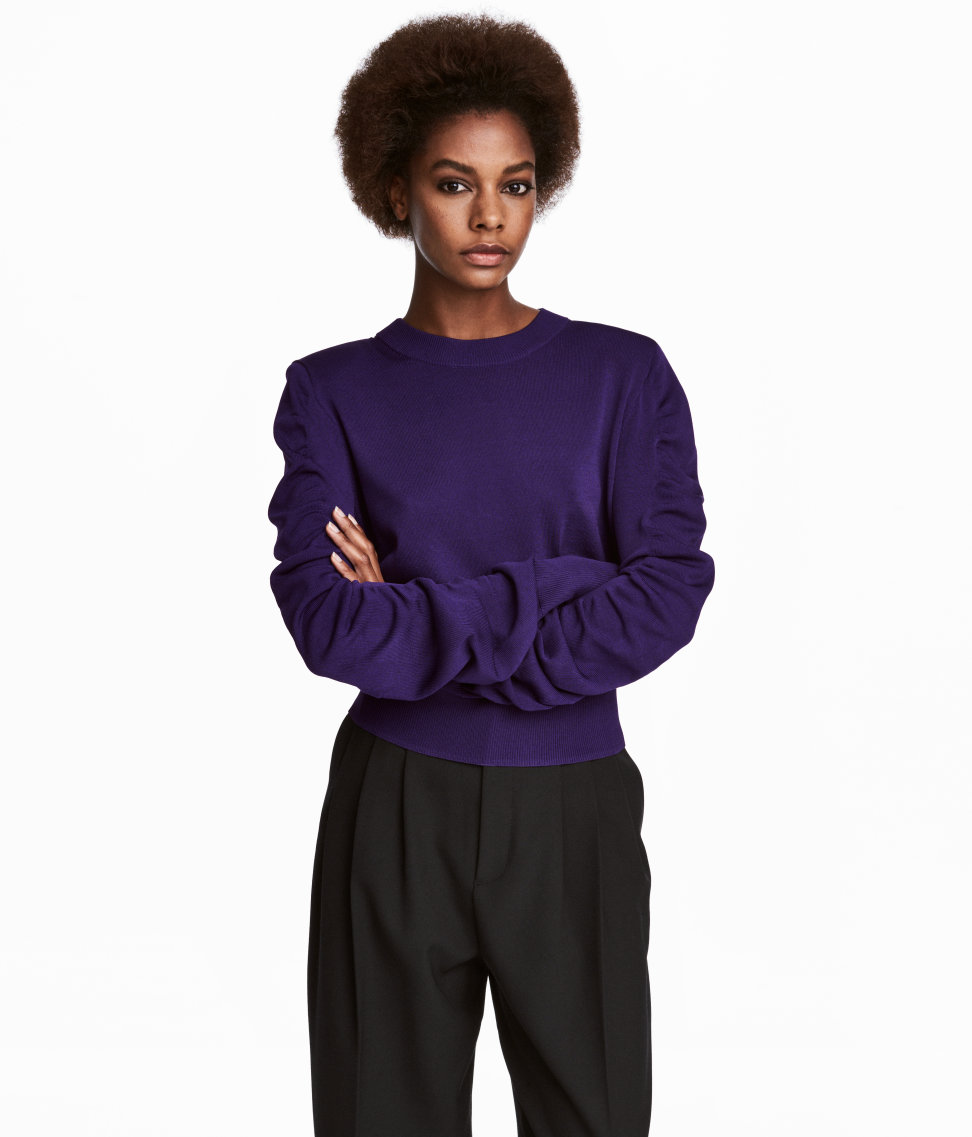 Fine-knit Sweater in Purple