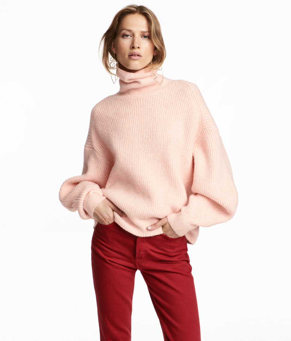 Knit Sweater in Light Pink