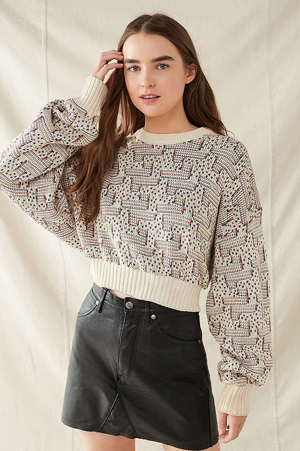 Urban Renewal Recycled Printed Cropped Sweater