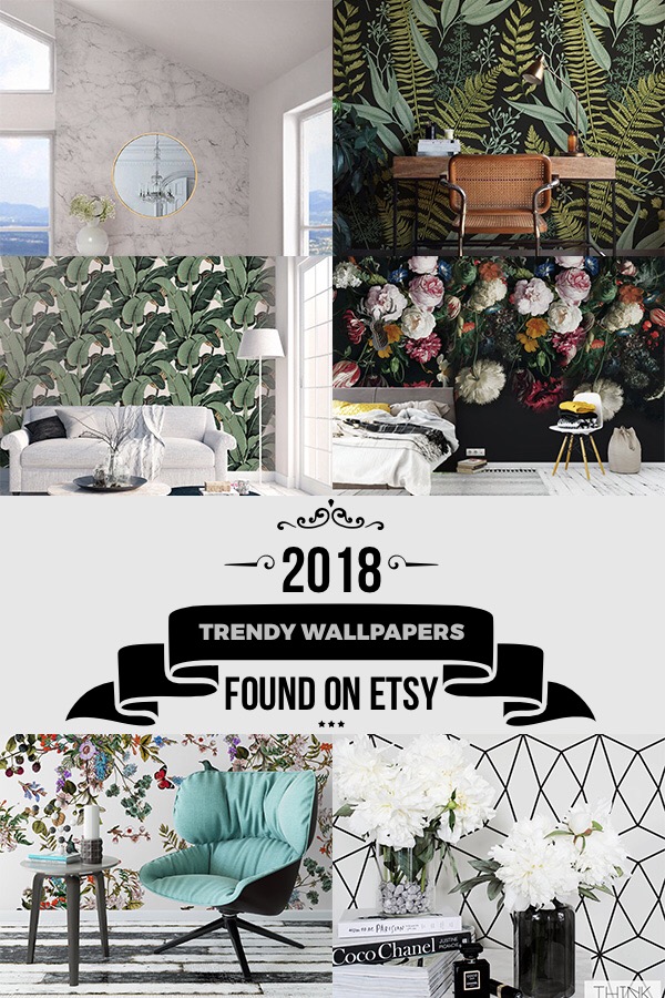 Trendy Wallpapers for 2018 from Etsy
