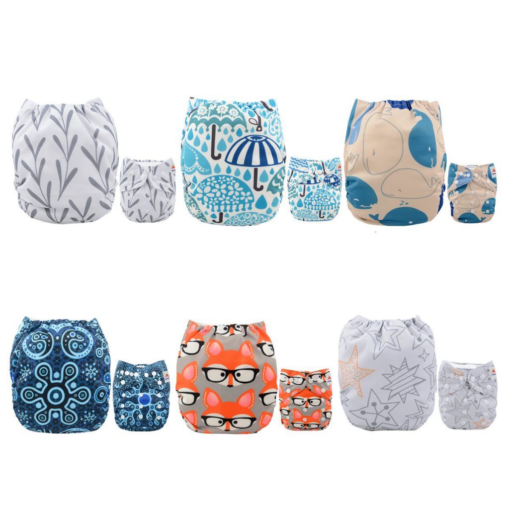 ALVABABY Pocket Cloth Diapers Reusable