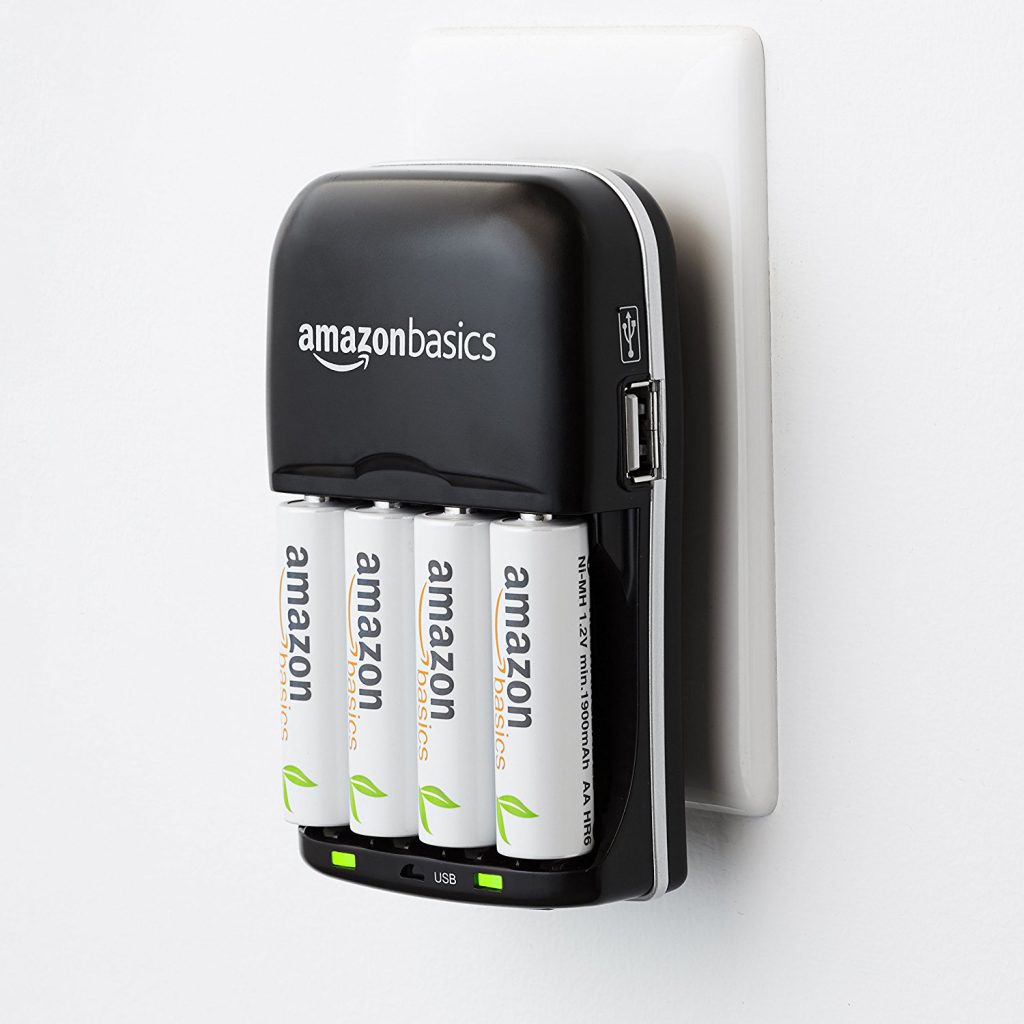 AmazonBasics Ni-MH AA & AAA Battery Charger With USB Port