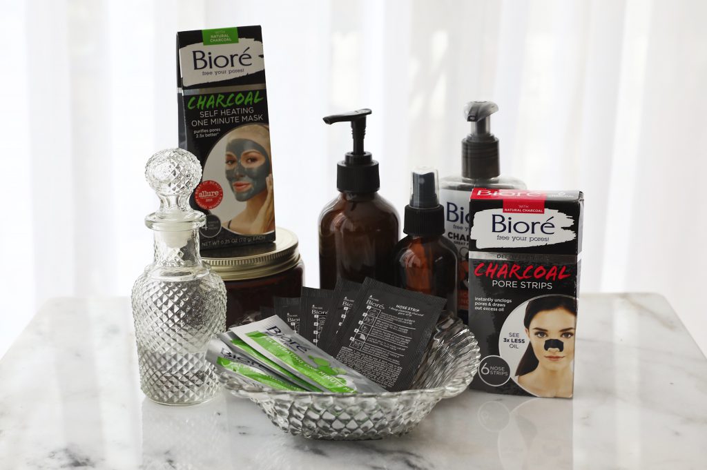 Biore Charcoal Nose Strips and Self Heating One Minute Mask
