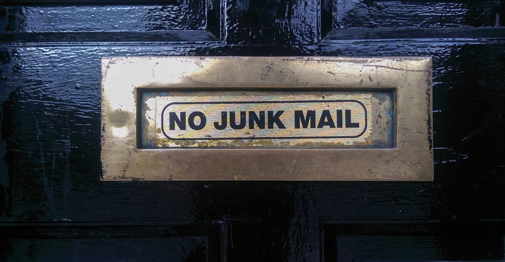 No Junk Mail Door Mail Slot