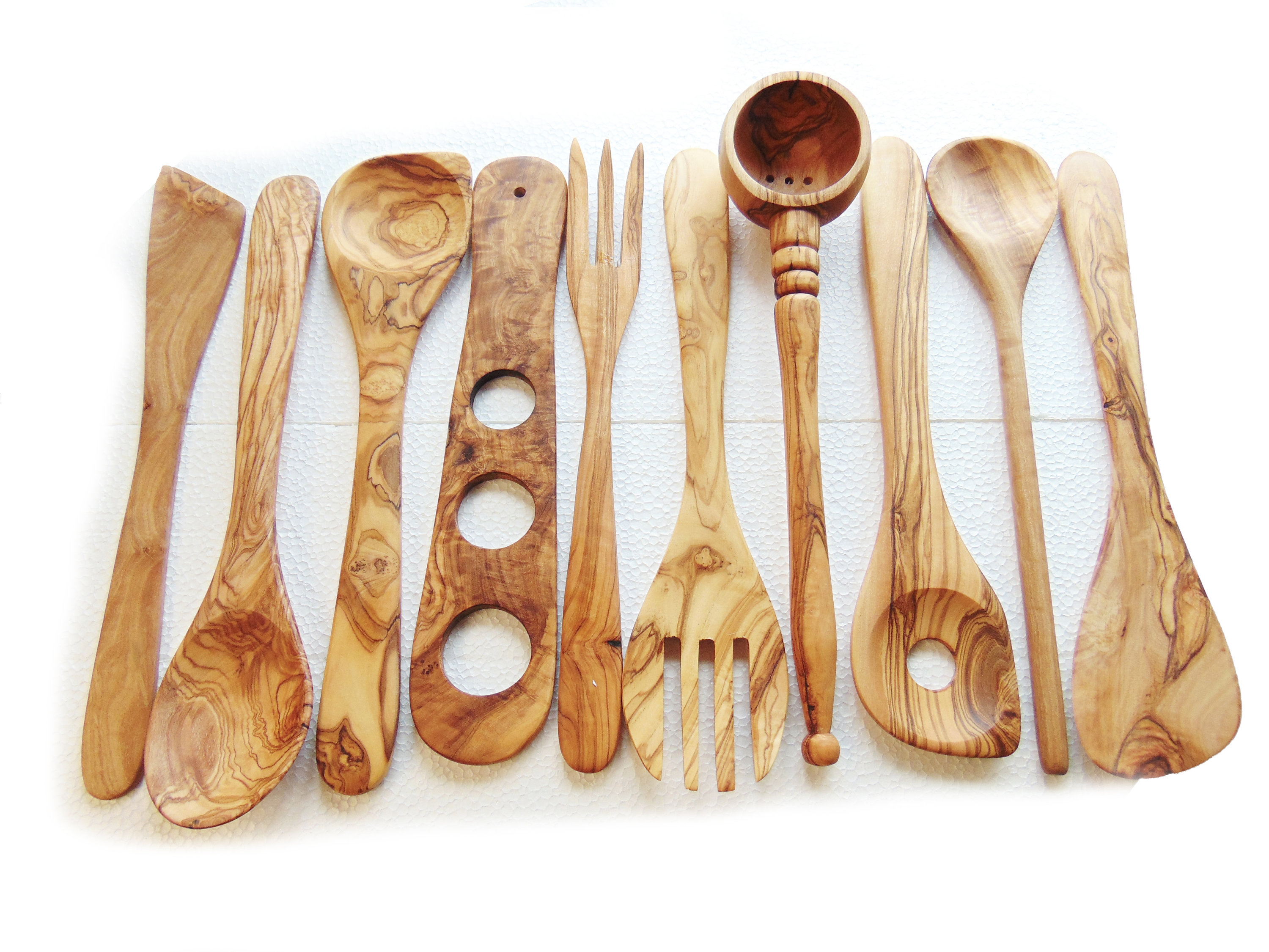 ZitounaWood Olive Wood Spoon Set