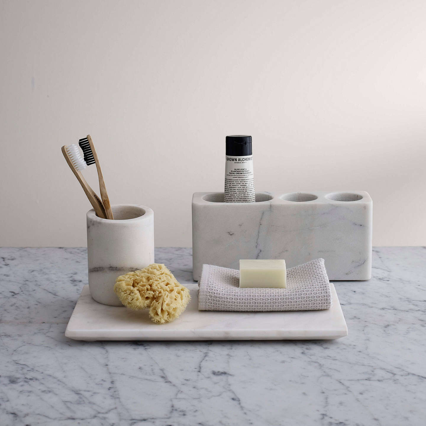 John Lewis Marble Bathroom Accessory Set