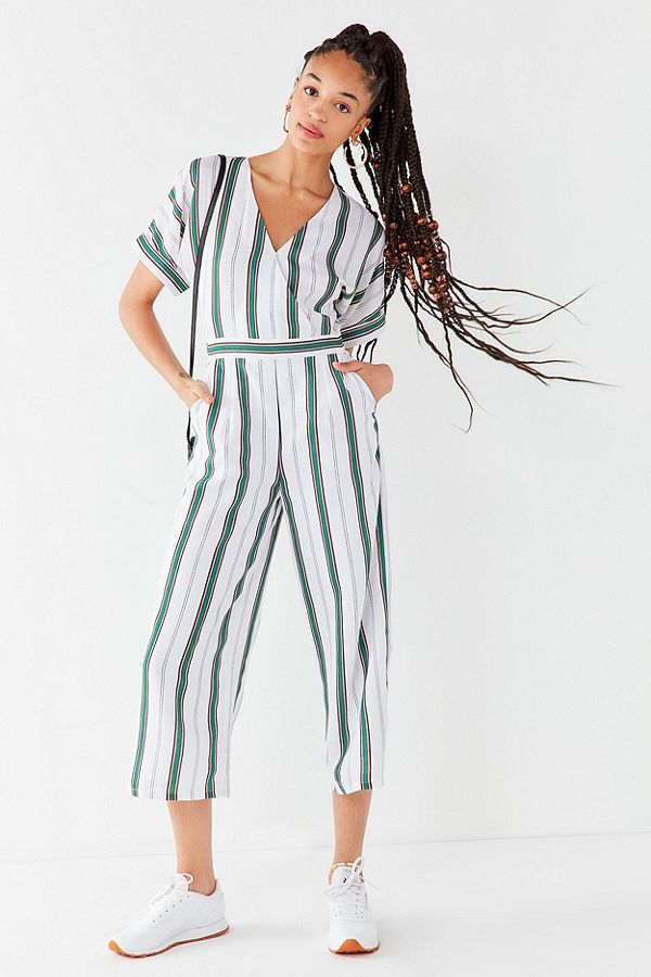 URBAN OUTFITTERS J.O.A Striped Tie-Back Jumpsuit