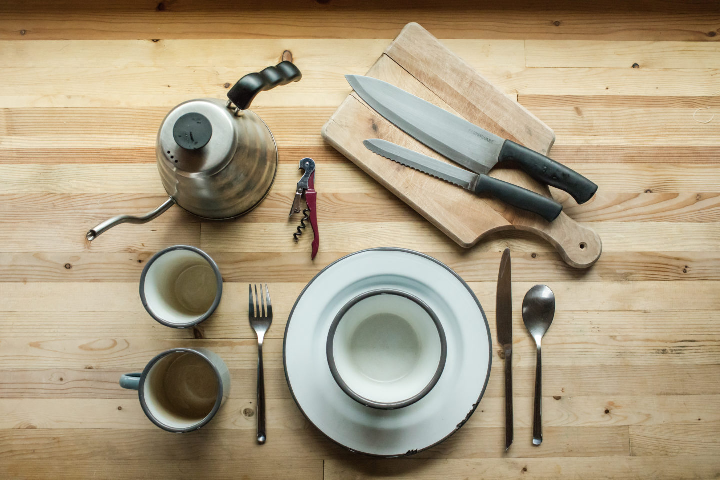 Getaway Cabin Cooking Supplies