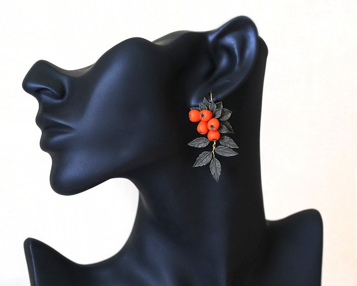 JewelleryForWorld rowan berry earrings