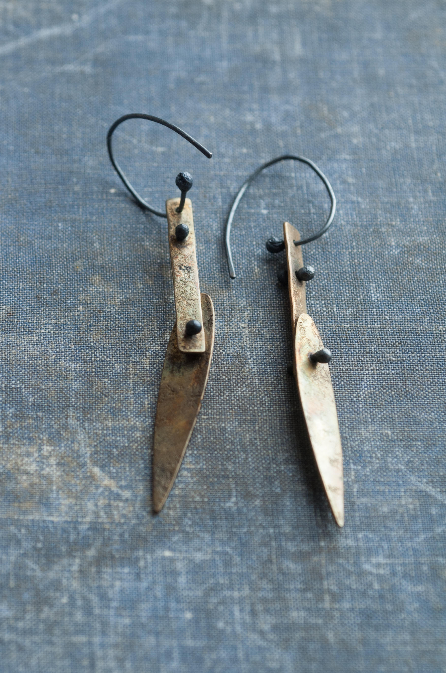 UndergrowthStudio abstract leaf earrings