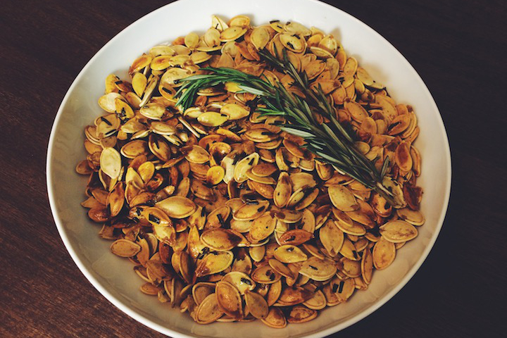 Garlic Rosemary Pumpkin Seeds Finished