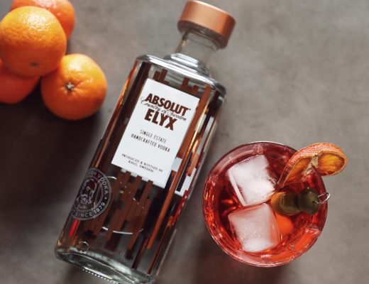 Absolut Elyx Tangerine Olive Cocktail